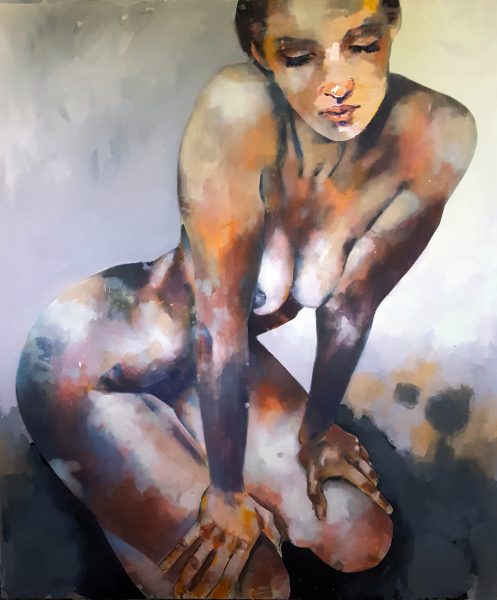 10-28-18 figure, oil on canvas, 180x150cm